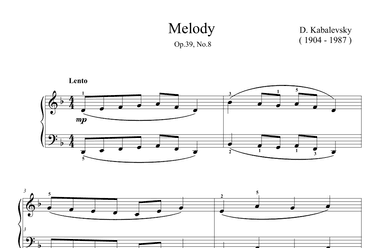 Kabalevsky Melody Op.39, No.8 (arr. Ben Choupak)