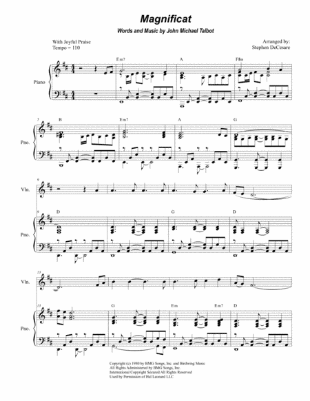 Magnificat (arr. Stephen DeCesare)