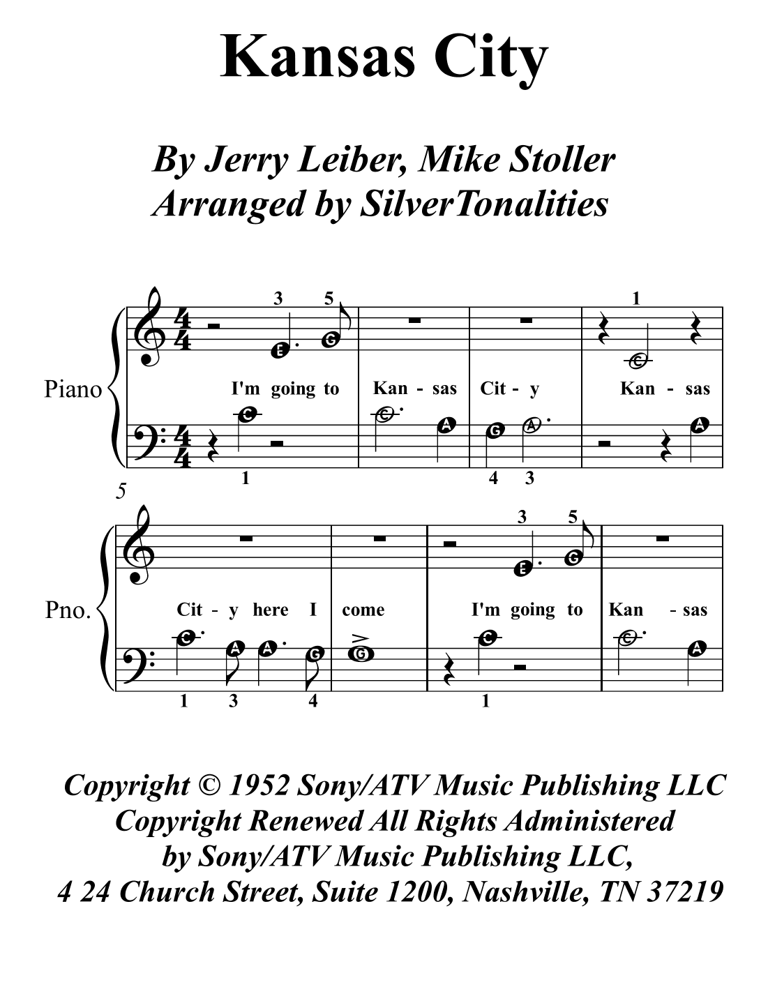 Kansas City (arr. SilverTonalities)