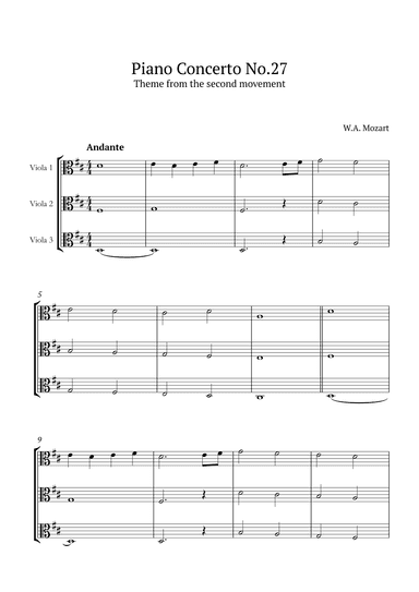 Piano Concerto No.27 (arr. André Nusa)