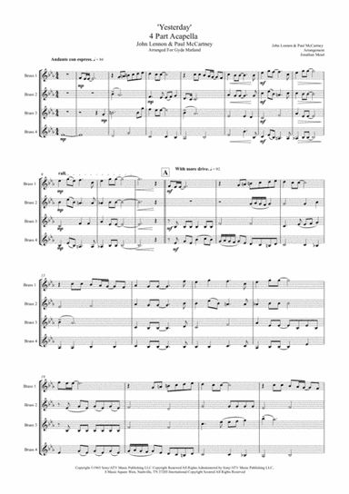 Yesterday (arr. Jonathan Mead)