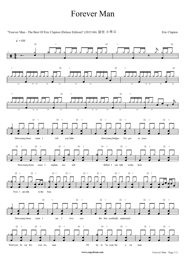Forever Man (arr. COPYDRUM)
