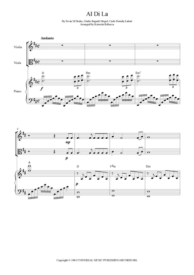 Al Di La' (drake's English Version) (arr. Kaiserin Rebecca)