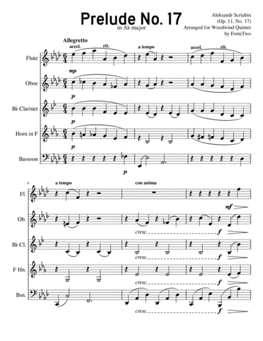 Scriabin - Prelude in Ab Major (arr. ForteTwo)