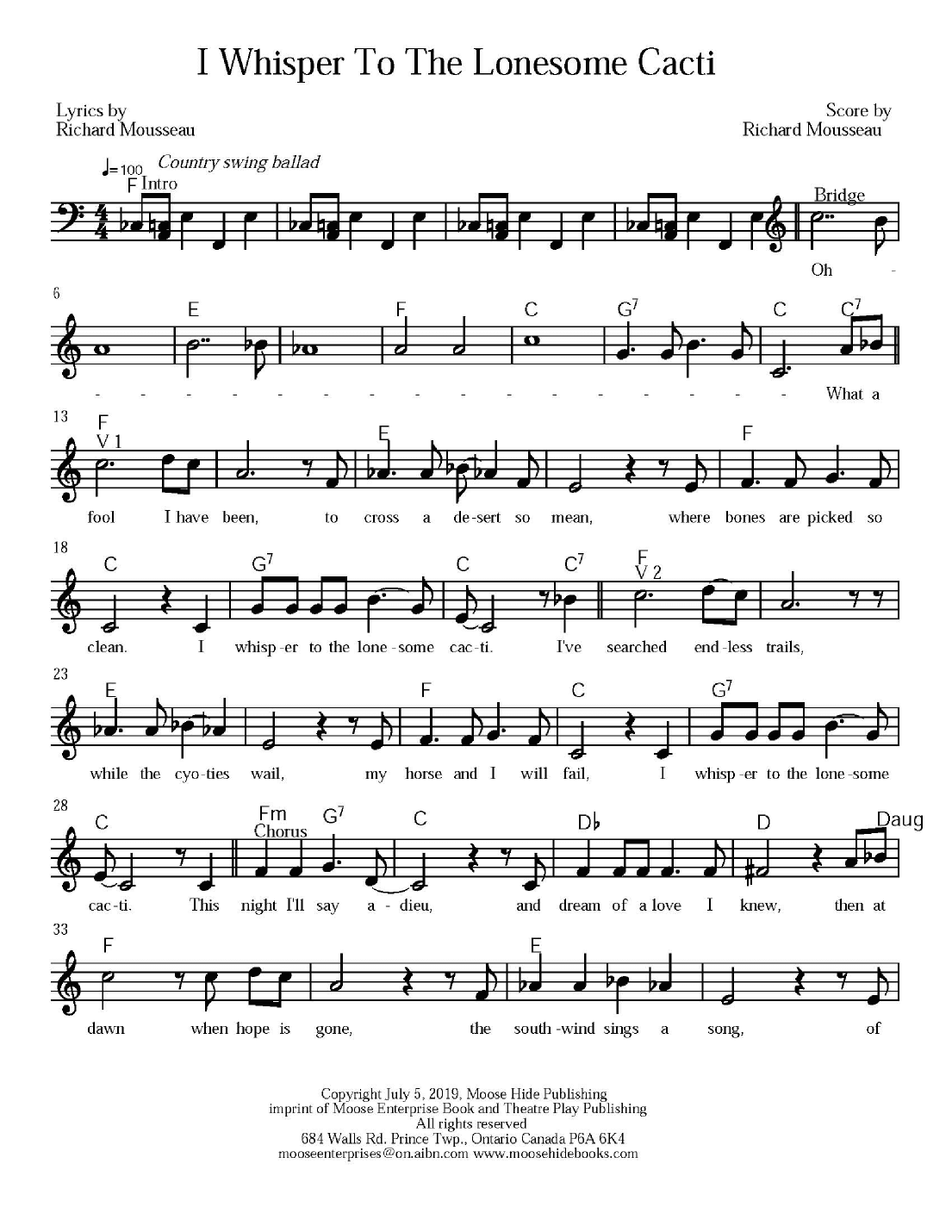 I Whisper To The Lonesome Cacti