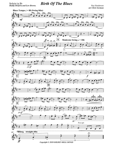 Birth Of The Blues (arr. Chris Gorman)