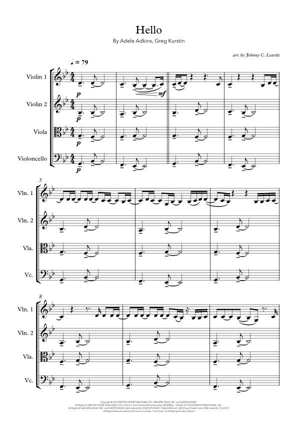 Hello (arr. Johnny C. Leavitt)