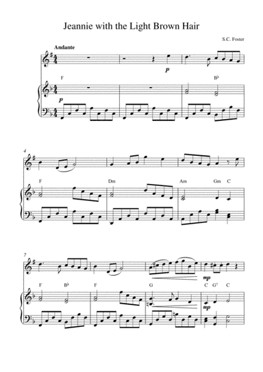 Jeannie with the Light Brown Hair (arr. Kaiserin Rebecca)