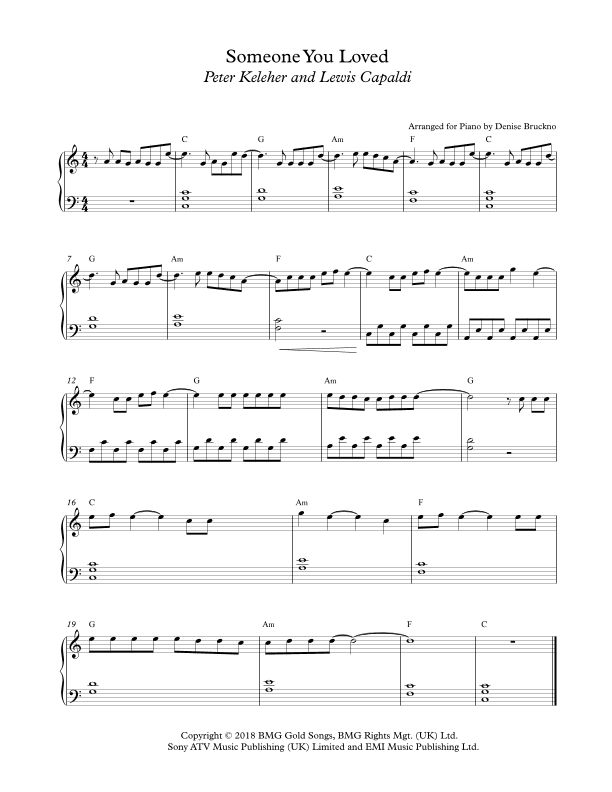 Someone You Loved (arr. Denise Bruckno)