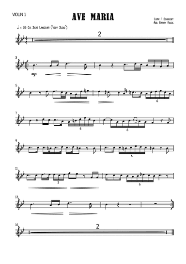 Ave Maria arr. for String Quartet (arr. Rammy Music)