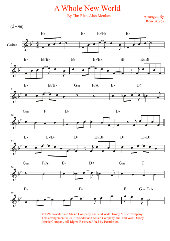 A Whole New World (reprise) (arr. Rene Alves)