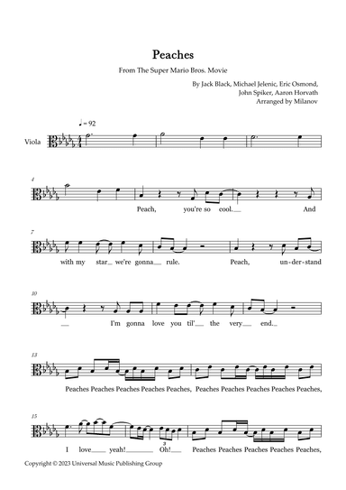 Peaches (arr. Milanov)