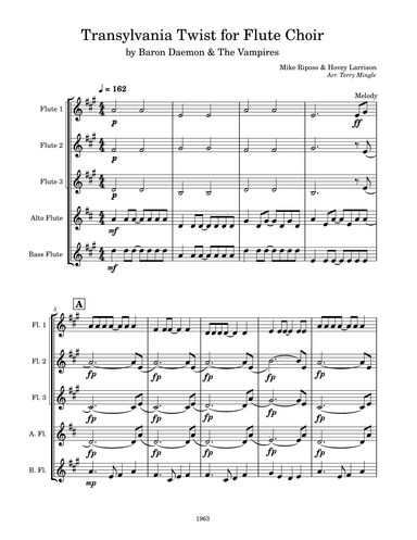 Transylvania Twist for Flute Choir (arr. Terry Patrick Mingle)