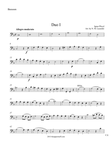 Duo #1 for Bassoon and Piano (arr. Nick Lacanski)