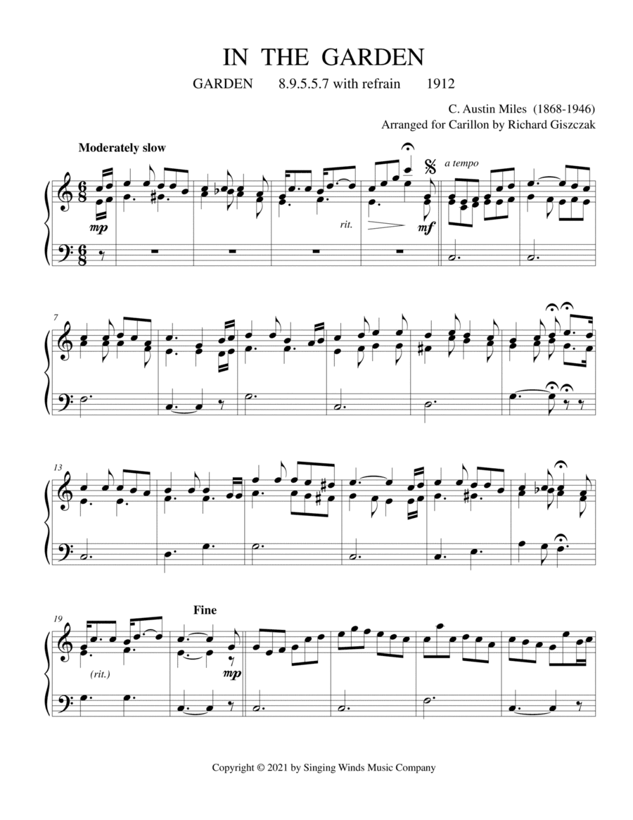 In the Garden  (GARDEN) (arr. Richard Giszczak)