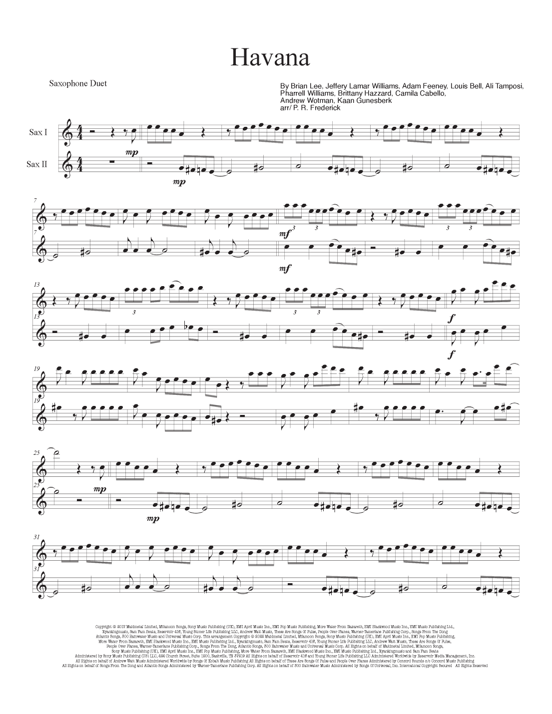 Havana (arr. P. R. Frederick)