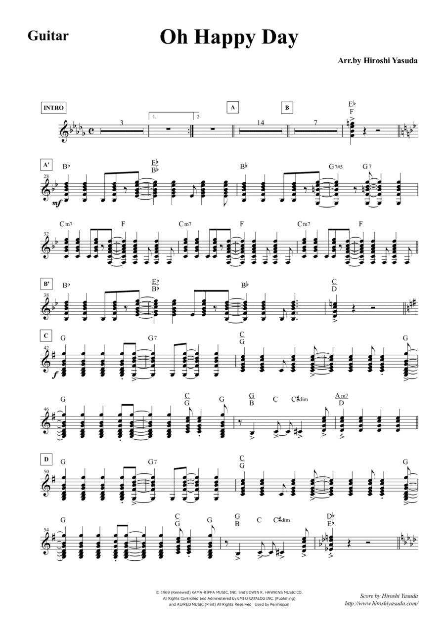 Oh Happy Day (arr. Hiroshi Yasuda)