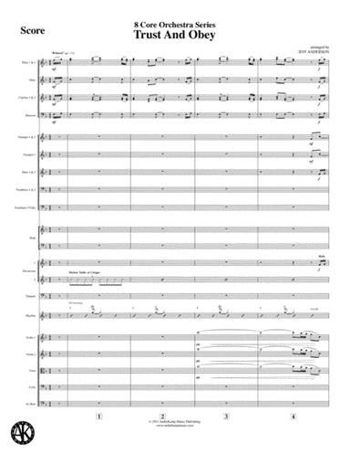 Trust and Obey - 8 Core Orchestra (arr. Jeff D. Anderson)