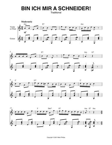 Bin Ich Mir A Schneider! (arr. Mark Phillips)