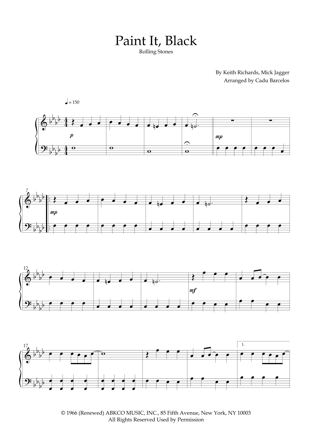 Paint It, Black (arr. Cadu Barcelos)