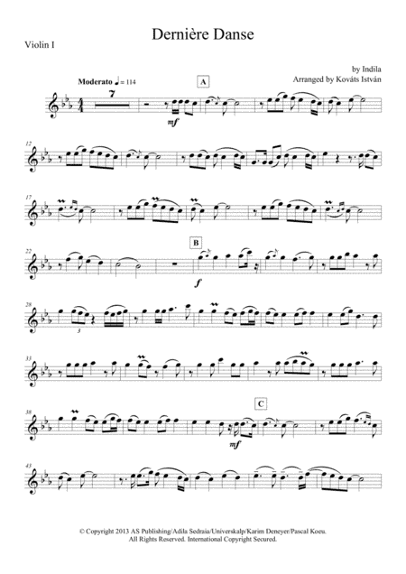 Derniere Danse (arr. Kovats Istvan)