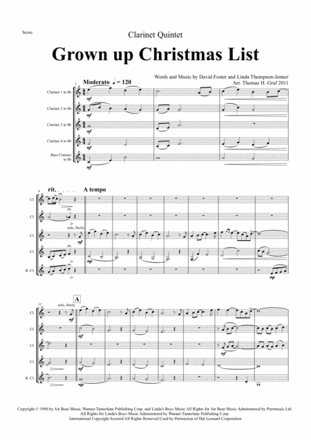 Grown-Up Christmas List (arr. Thomas H. Graf)