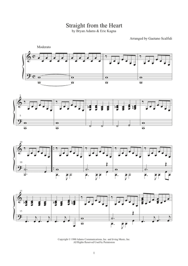 Straight From The Heart (arr. Gaetano Scalfidi)
