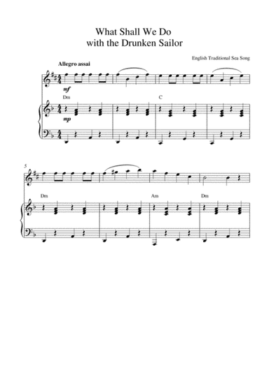 What Shall We Do with the Drunken Sailor? (arr. Kaiserin Rebecca)