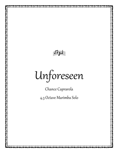 Unforeseen - 4.3 Octave Marimba Solo