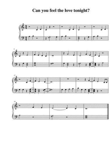 Can You Feel The Love Tonight (arr. Isabel Benito)