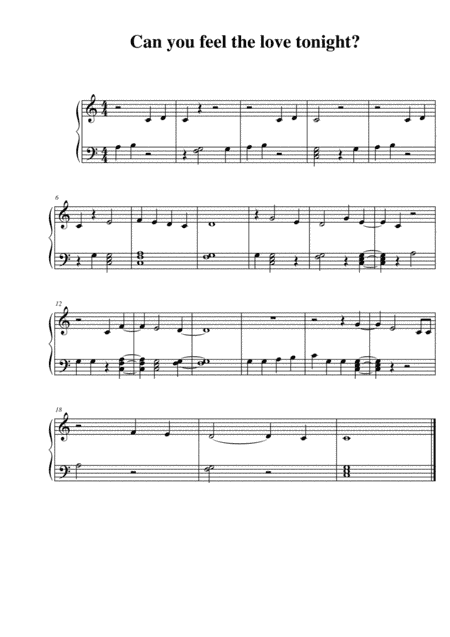 Can You Feel The Love Tonight (arr. Isabel Benito)