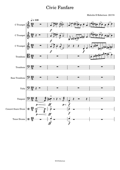 Civic Fanfare for Brass & Percussion