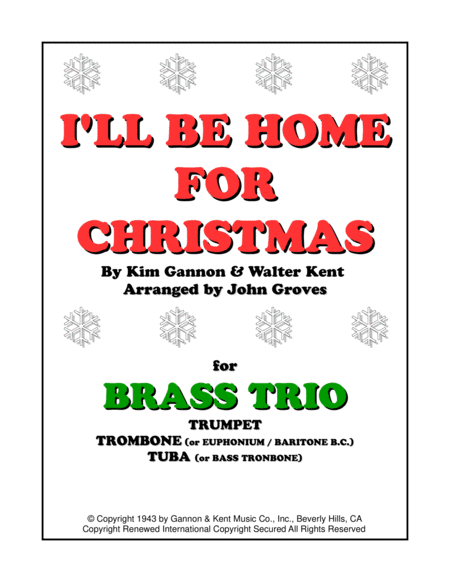 I'll Be Home For Christmas (arr. John Groves)