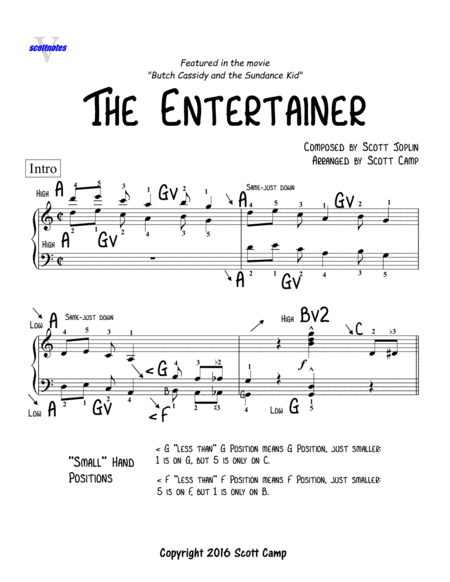 The Entertainer (Early Intermediate Level) (arr. Scott Camp)