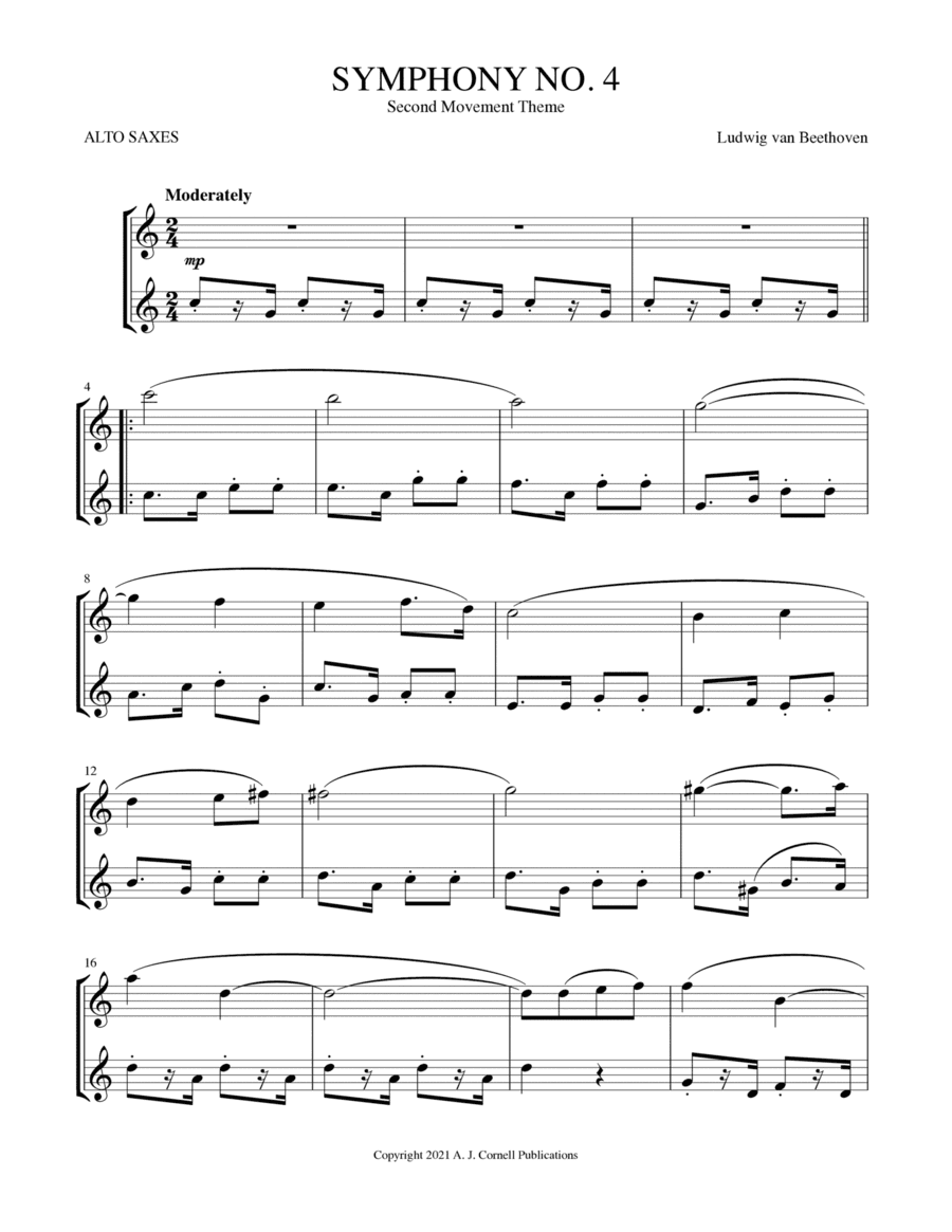 Symphony No. 4, Second Movement Theme (arr. Mark Phillips)