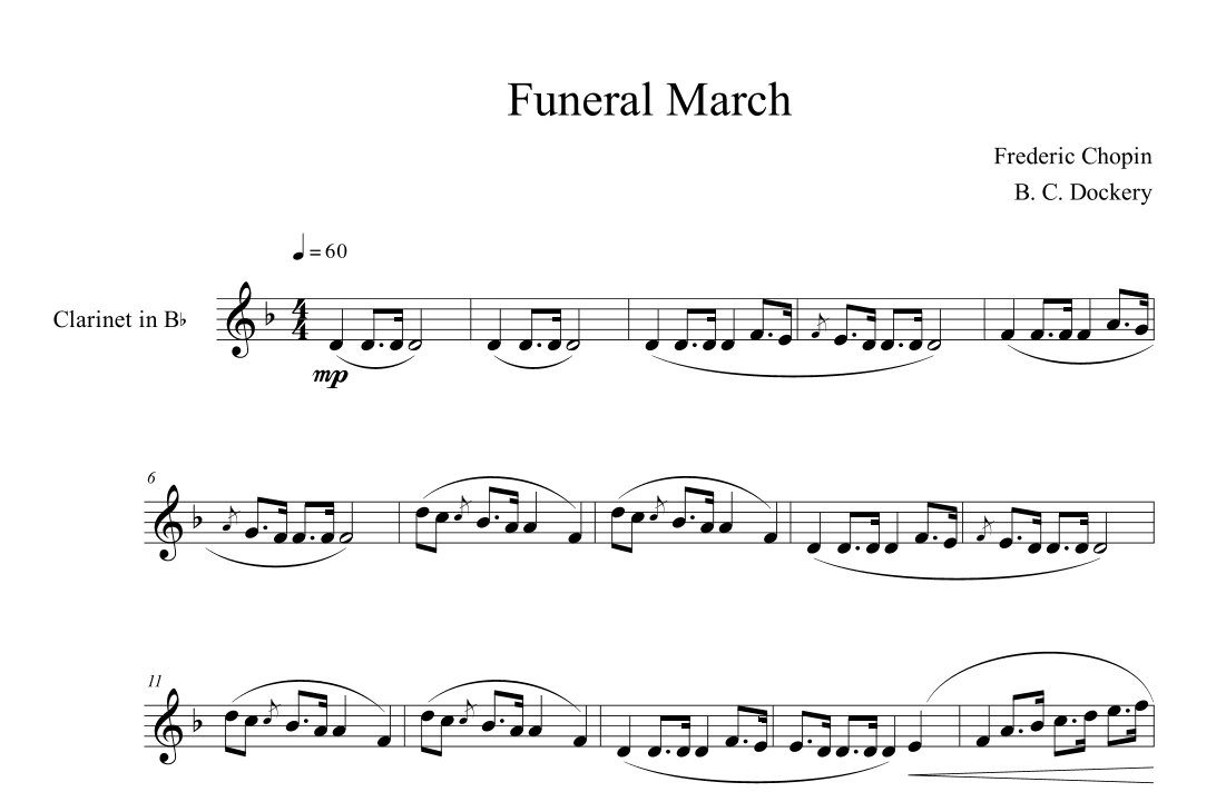 Funeral March (Clarinet Solo) (arr. B. C. Dockery)