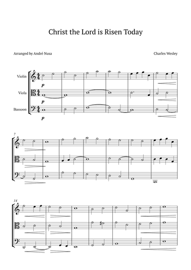 Christ the Lord is Risen Today (arr. André Nusa)