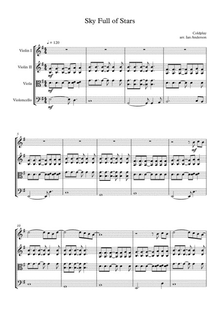 A Sky Full Of Stars (arr. Ian Anderson)