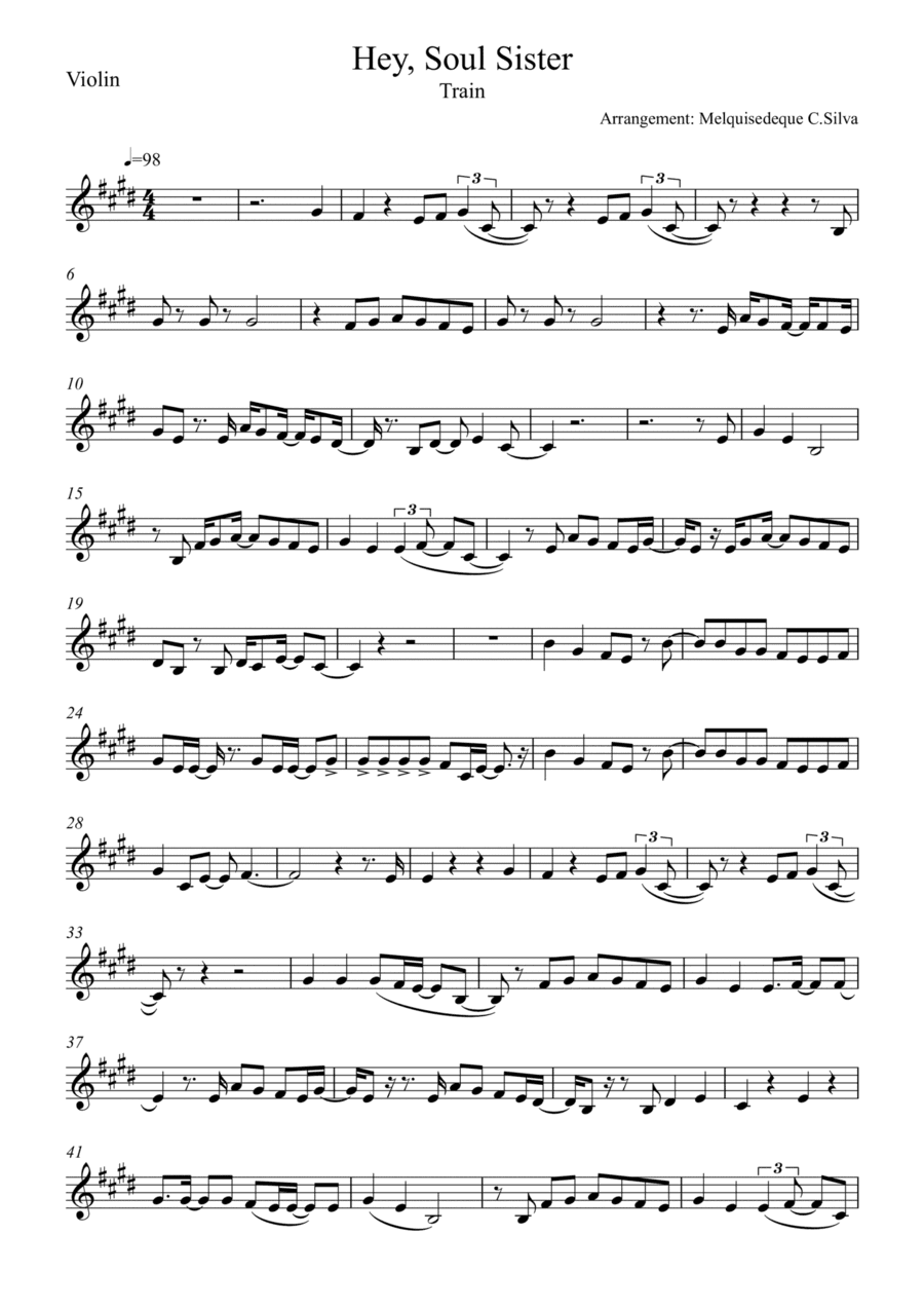 Hey, Soul Sister (arr. Melquisedeque C.Silva)