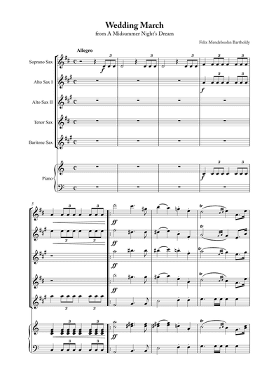 Wedding March - Short Version (arr. Karen Gueiros)
