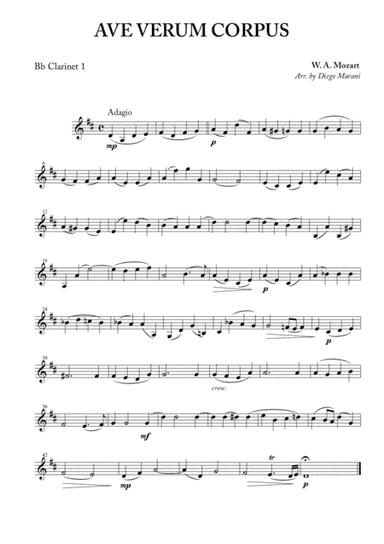 Ave Verum Corpus for Concert Band and Optional Choir (arr. Diego Marani)