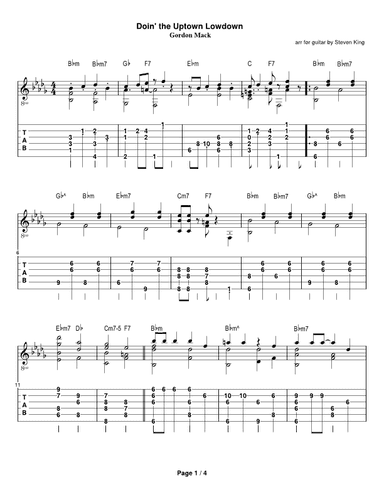Doin' the Uptown Lowdown (arr. Steven Michael King)