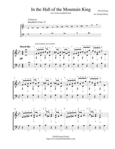 In the Hall of the Mountain King - for 2-octave handbell choir (arr. Samuel Stokes)