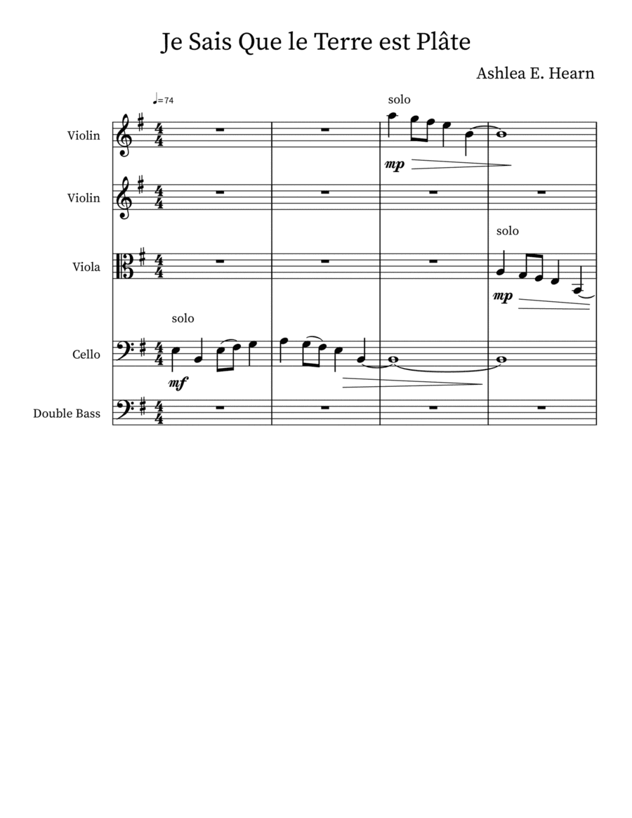 Je Sais Que le Terre est Plâte