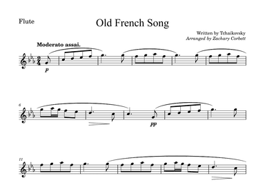 Old French Song (arr. Zachary Corbett)