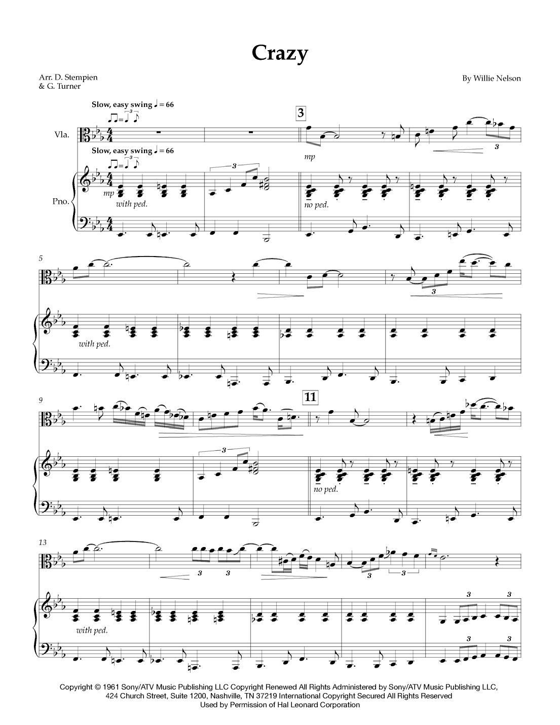 Crazy (arr. Debra E. Stempien, Gregory H. Turner)