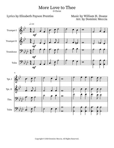 More Love To Thee (arr. Dominic Meccia)
