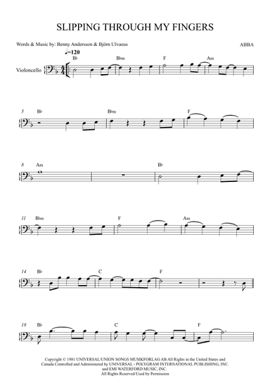 Slipping Through My Fingers (arr. Karen Gueiros)