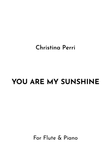 You Are My Sunshine (arr. Jireh J.)