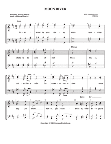 Moon River (arr. Walter Latzko)